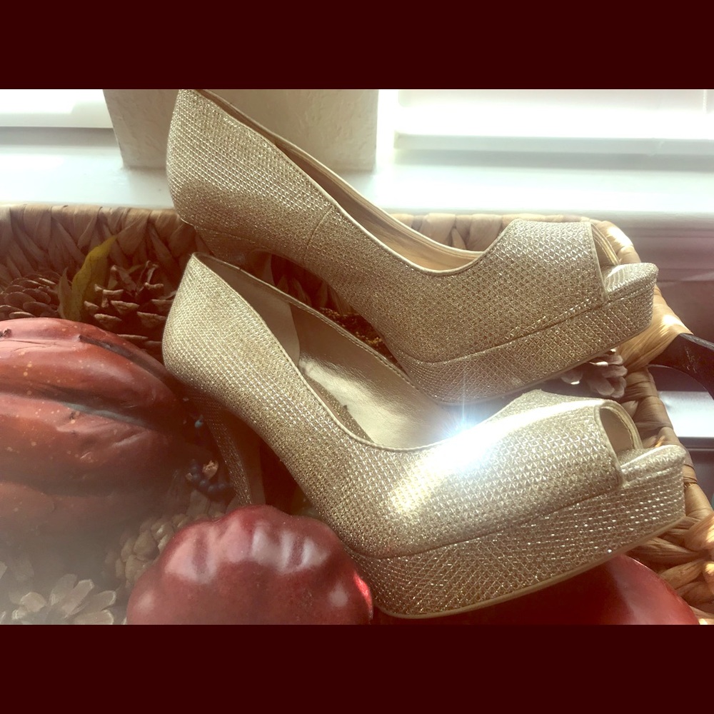 Peep toe stilettos